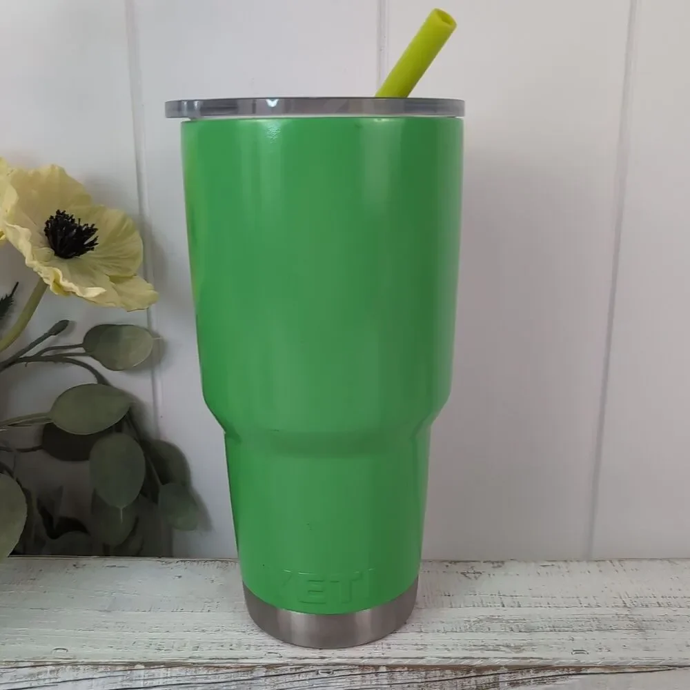 YETI Rambler 30 oz Tumbler Stainless Steel Canopy Green with Straw Lid